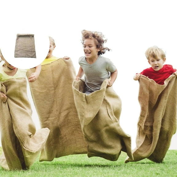 VQPeo Large Burlap Potato Sack Race Bags, Potato Sacks Racing Bags for Outdoor Play, Family Reunion, Outdoor Picnic Party, Outside Yard Lawn Games