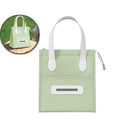 VQPeo Large Capacity Insulated Lunch Bag - Waterproof & Heat-Saving Food Storage Bag with Adjustable Straps, Perfect for Office, Work, School & Picnic