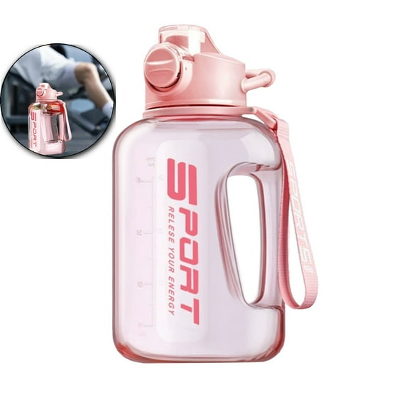 VQPeo Large Capacity Water Bottle with Straw & Handle, Leakproof Sports Jug for Gym, Fitness, Outdoor Activities
