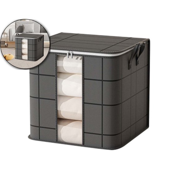 VQPeo Large Clothes Storage Bags, Closet Organizers Storage Containers, Collapsible Storage Bins with Reinforced Handles, Sturdy Zippers, for Clothing, Blanket, Comforters