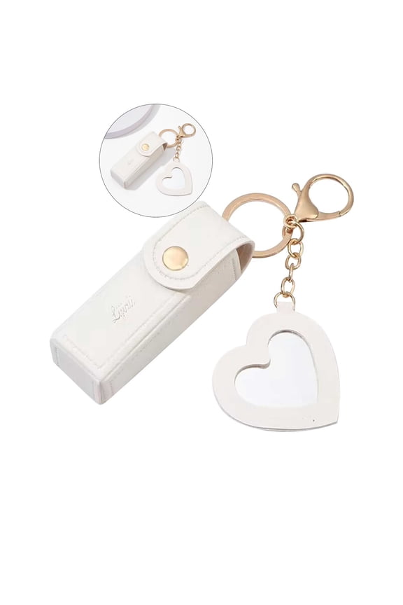 Lipstick Holder Keychain Chapstick Holder Lip Balm Holder Keyring Soft Leather Portable Lipstick Holder Lipstick Pouch with Metal Key Ring for Travel Carry Lipstick