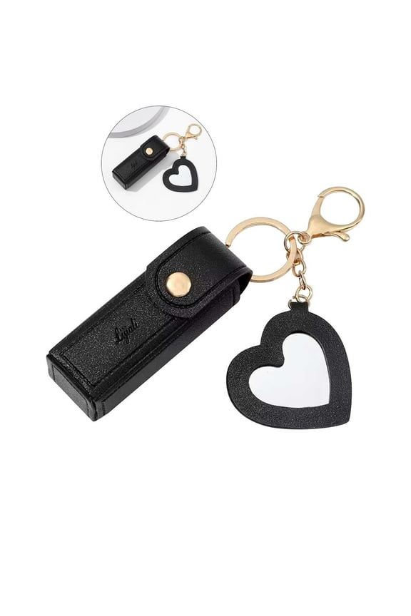 Lipstick Holder Keychain Chapstick Holder Lip Balm Holder Keyring Soft Leather Portable Lipstick Holder Lipstick Pouch with Metal Key Ring for Travel Carry Lipstick