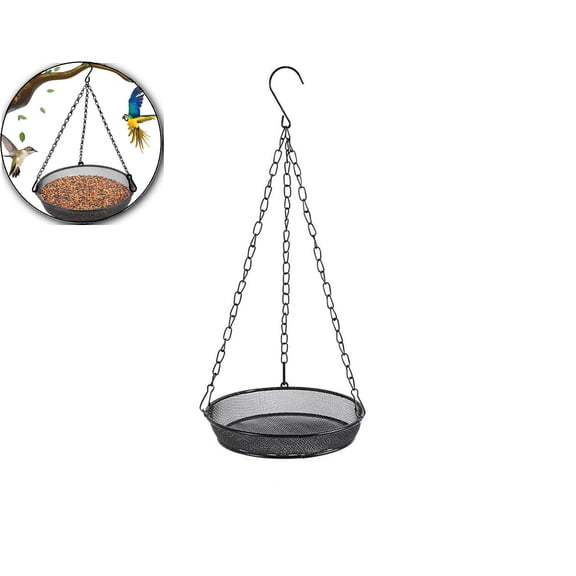 VQPeo Metal Mesh Tray Bird Feeder for Outdoor Garden, Attracts Wild Birds, Perfect for Backyard Decoration & Bird Feeding Stations
