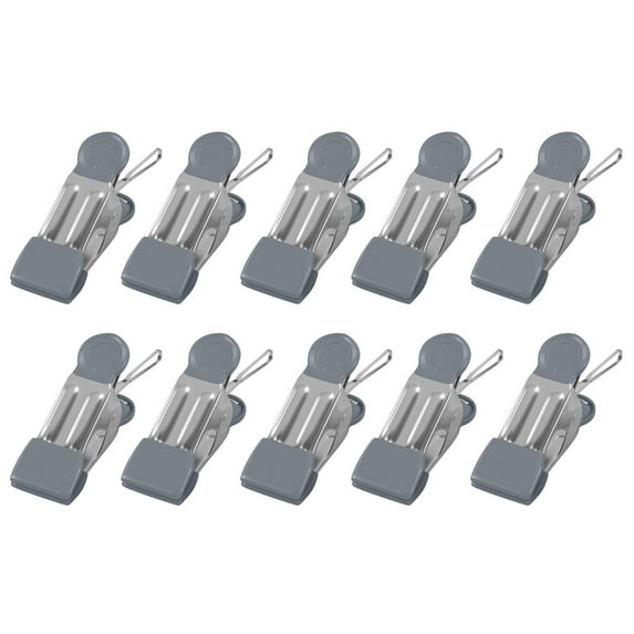 VQPeo Metal Pants Clip Hanger, Windproof Clothes Drying Rack, Stainless Steel Garment Gripper for Balcony & Laundry Use