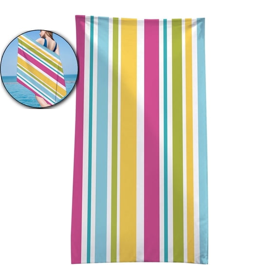 VQPeo Microfiber Beach Towel, Sand Proof Bath Blanket, Multi-Purpose Travel Towel for Swimming Pool Vacations