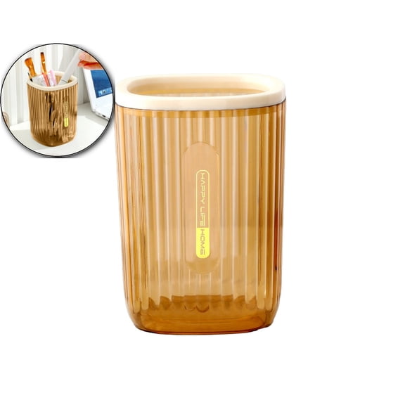 VQPeo Mini Clear Desktop Trash Can - Cute & Durable Plastic Waste Basket for Home, Office, Coffee Table, Makeup Table