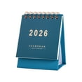 thumbnail image 1 of VQPeo Mini Desk Calendar 2026 - Runs From Jan 2026 until Dec 2026 Monthy Small Desktop Calendar Thick Paper Twin-Wire Binding for Home or Office(Blue), 1 of 6