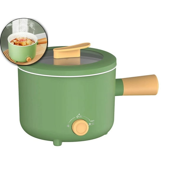VQPeo Mini Hot Pot Electric Cooker with Ceramic Glaze Coating – Portable 1-Pot Meal Maker for Ramen, Noodles, Soup, Pasta & Hot Pot