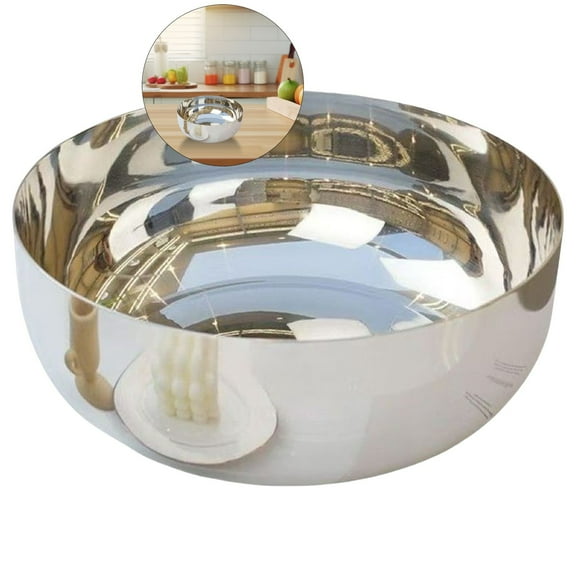VQPeo Mixing Bowl Stainless Steel Thickened Kneading Basin Flat Bottom Multifunctional Dishwasher Safe for Baking Cooking Salad
