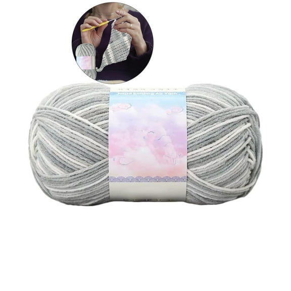 VQPeo Multicolor Cotton Yarn for Knitting Crochet, Soft Durable Tie-Dye Effect Wool Yarn, Ideal for Blankets, Crafts, Clothing & Accessories
