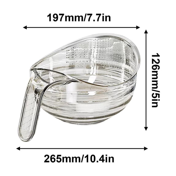 VQPeo Multifunctional Rice Strainer, Vegetable Washer Basket, Fine Mesh Pasta Straining Bowl for Kitchen & Food Prep Use
