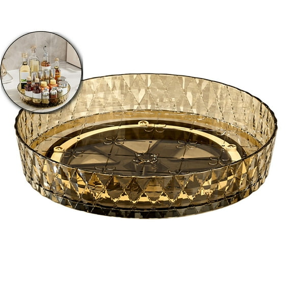 VQPeo Multifunctional Rotating Rack Kitchen Countertop Storage Turntable - Spice Organizer & Living Room Desktop Tray