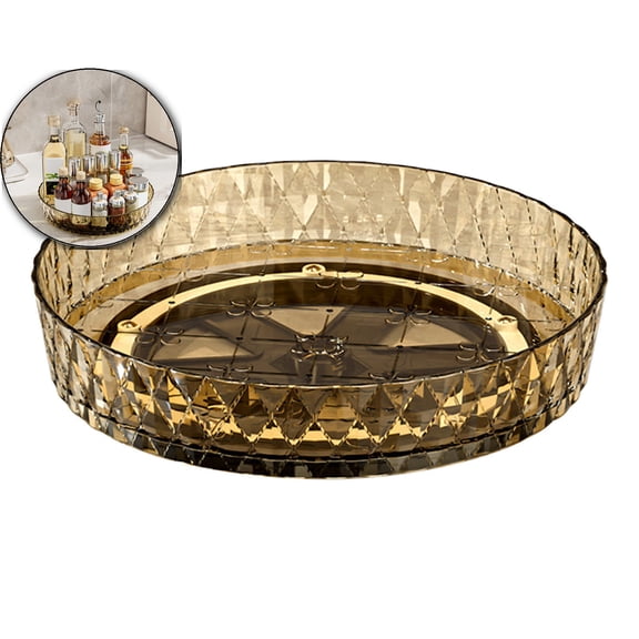 VQPeo Multifunctional Rotating Rack Kitchen Countertop Storage Turntable - Spice Organizer & Living Room Desktop Tray