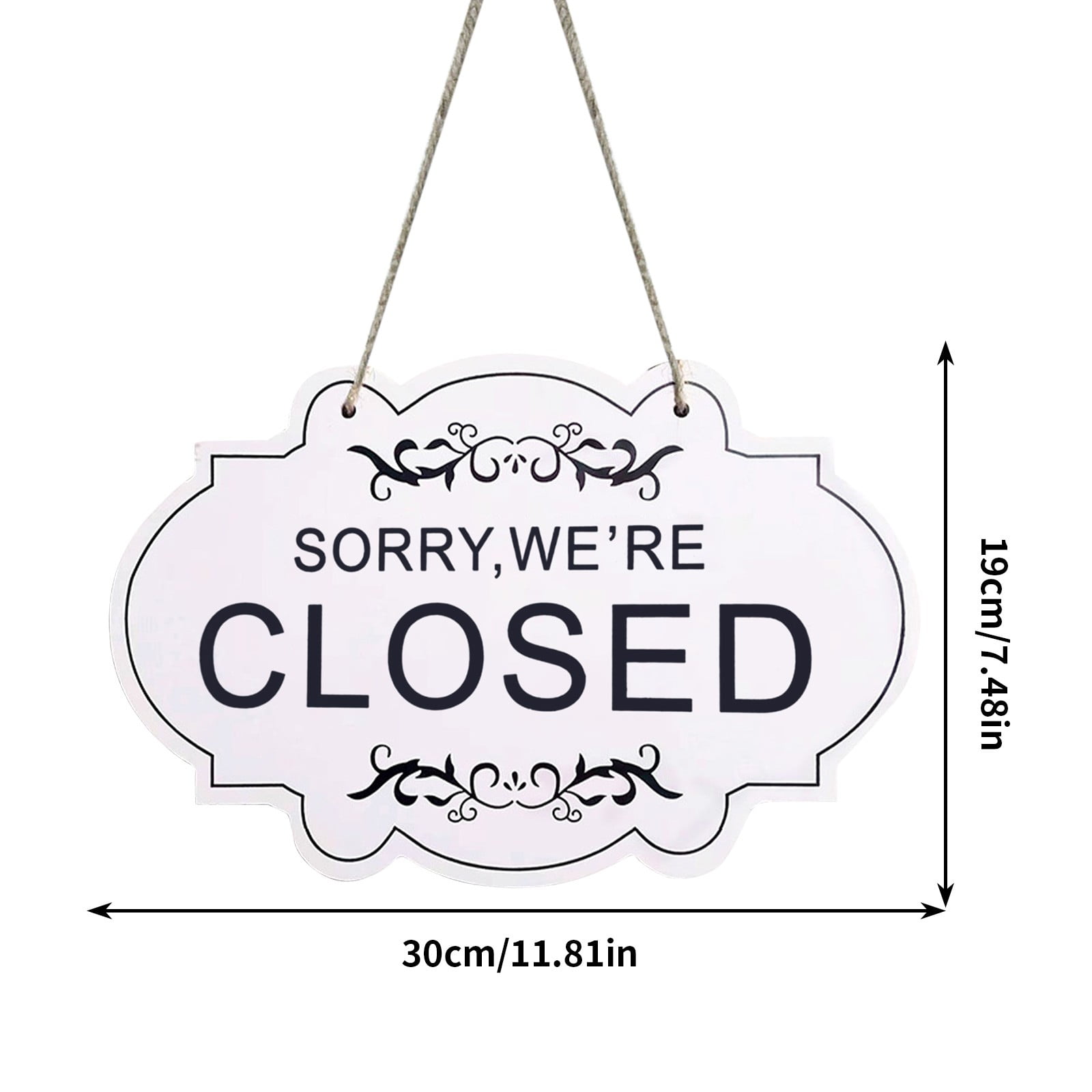 VQPeo Open Closed Sign Wooden Hanging Sign for Shop Door Window, Sided ...