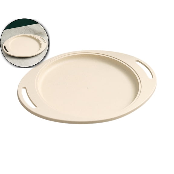 VQPeo Oval Plastic Steak Plates, Heat Resistant Dinnerware, Drop Proof Restaurant Plates for Family Meals & Outdoor Picnics