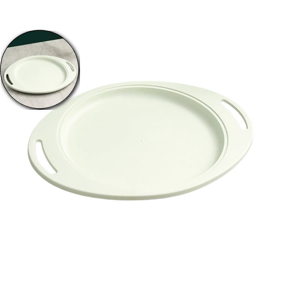 VQPeo Oval Plastic Steak Plates, Heat Resistant Dinnerware, Drop Proof Restaurant Plates for Family Meals & Outdoor Picnics