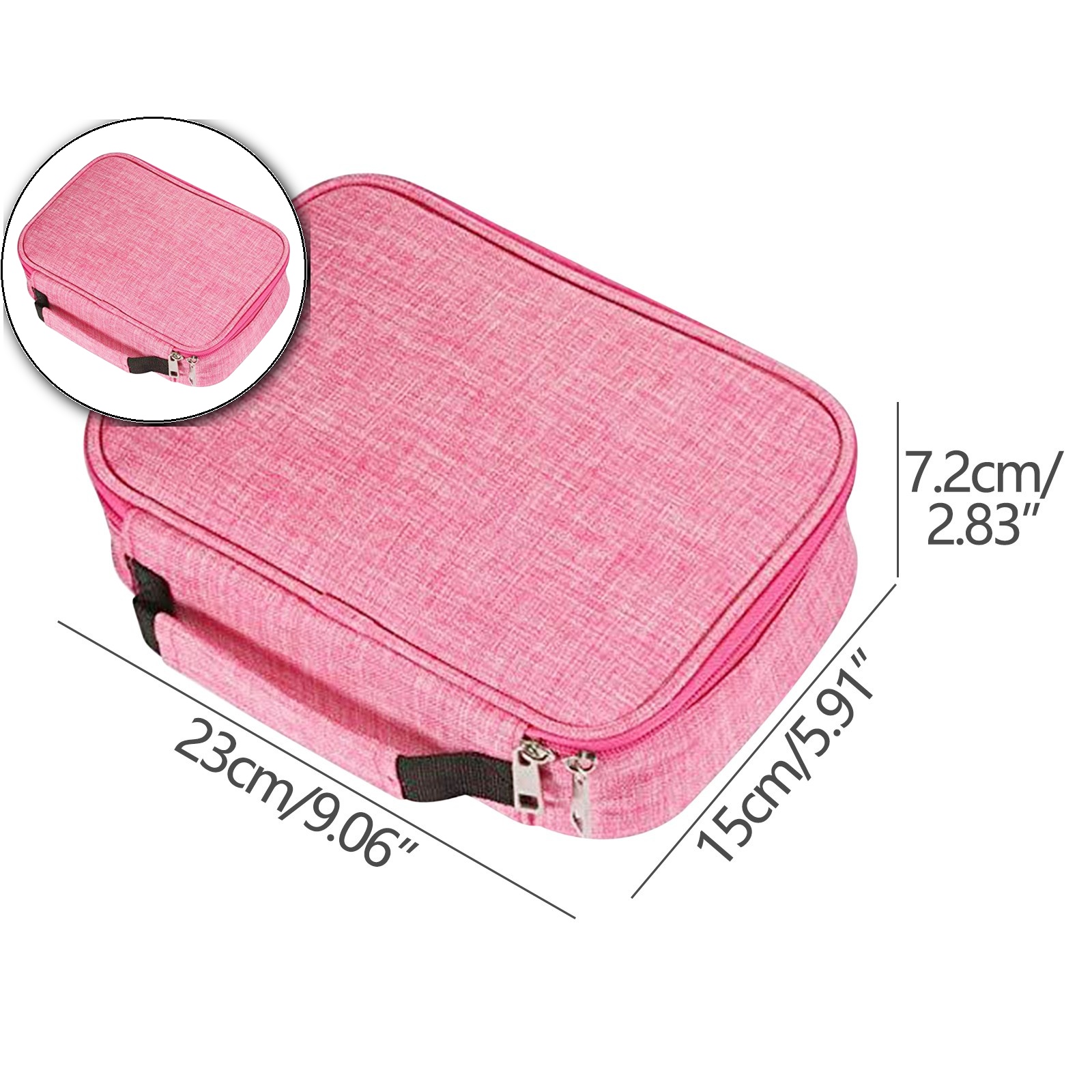 VQPeo Pencil Case, Multi-Functional Large Capacity Pens Case Pencil Pouch Wrap Pencil Holder Organizer Stationary Bag with Interior Zippered Pocket