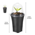thumbnail image 1 of VQPeo Plant Nursery Pots with Humidity Dome Soft Transparent Plastic Gardening Pot Planting Containers Cup(Black), 1 of 4