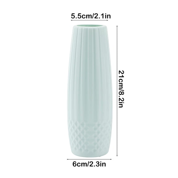 VQPeo Plastic Imitation Glazed Vase for Home Decor, Multifunctional Flower Arrangement Container, Durable & Elegant Design, Perfect for Living Room, Kitchen, Bedroom