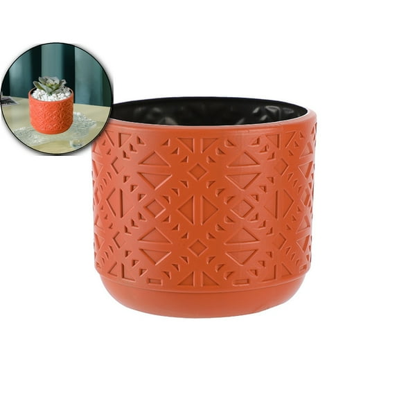 VQPeo Plastic Imitation Glazed Vase – Small Decorative Flower Pot for Dried Flowers, Artificial Plants & Home Decor, Table Vase for Living Room, Shelf & Cabinet Display