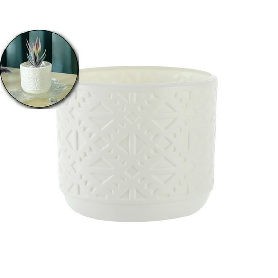 VQPeo Plastic Imitation Glazed Vase – Small Decorative Flower Pot for Dried Flowers, Artificial Plants & Home Decor, Table Vase for Living Room, Shelf & Cabinet Display