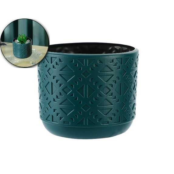 VQPeo Plastic Imitation Glazed Vase – Small Decorative Flower Pot for Dried Flowers, Artificial Plants & Home Decor, Table Vase for Living Room, Shelf & Cabinet Display