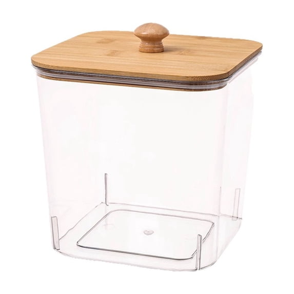 VQPeo Plastic Laundry Pods Container with Lid – Space-Saving Storage Bin for Laundry, Kitchen, Bathroom Organization Enhancer(Clear-L)