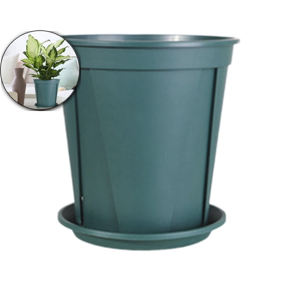 VQPeo Plastic Plant Pots, Flower Pots with Saucers, Indoor Outdoor Succulent Pots for Home Gardening