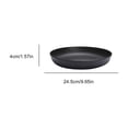 thumbnail image 1 of VQPeo Plastic Round Serving Tray – 9.65" Multi-Use Dinner, Snack & Fruit Plate with Grooves(Black), 1 of 5