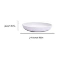 thumbnail image 1 of VQPeo Plastic Round Serving Tray – 9.65" Multi-Use Dinner, Snack & Fruit Plate with Grooves(White), 1 of 5
