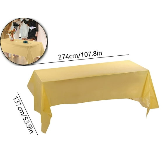 VQPeo Plastic Tablecloths Disposable Plastic Table Covers Table Cloths BBQ Picnic Birthday Wedding TableCloth Oil-proof Waterproof Table Cloth Light Weight Thin Table Cover