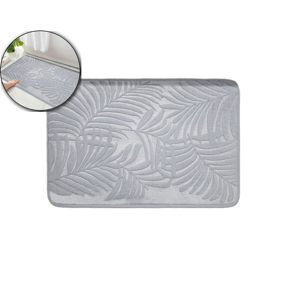 VQPeo Polyester Bathroom Rug, Shower Mat, Quick Dry Entry Carpet for Safe and Stylish Bathroom Flooring, 15.74x23.62 Inch
