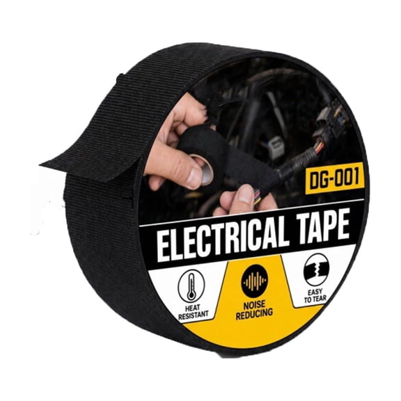 VQPeo Polyester Flannel Automotive Wiring Tape, Hand Tear Heat & Noise Damping Fabric Cloth for Car Wire Harness Bundling, Abrasion Resistant DIY Interior Wrapping