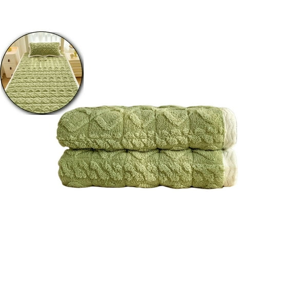 VQPeo Polyester Flannel Mattress Pad, Bed Topper Cover, Warm Milk Fluff Mattress for Cozy Winter Sleep & Futon Use