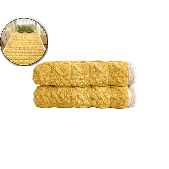 VQPeo Polyester Flannel Mattress Pad, Bed Topper Cover, Warm Milk Fluff Mattress for Cozy Winter Sleep & Futon Use