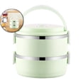 thumbnail image 1 of VQPeo Portable Stainless Steel Lunch Box, Circular Insulated Bento Jar, Fresh-Keeping Food Container for Office Workers' Meals, 1 of 6
