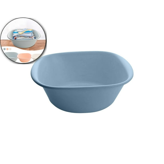 VQPeo Portable Thickened Plastic Washbasin, Multipurpose Laundry Tub, Foldable Dormitory Basin for Camping & Home Cleaning