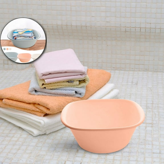 VQPeo Portable Thickened Plastic Washbasin, Multipurpose Laundry Tub, Foldable Dormitory Basin for Camping & Home Cleaning