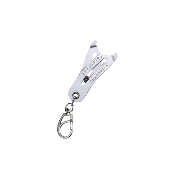VQPeo Portable Thread Size Checker Metal Screw Thread Gauge Measuring Tool with Keychain Carabiner Nut Identifier for Bolts, Screws, Machinery Maintenance, Auto Service, and Hardware Repair