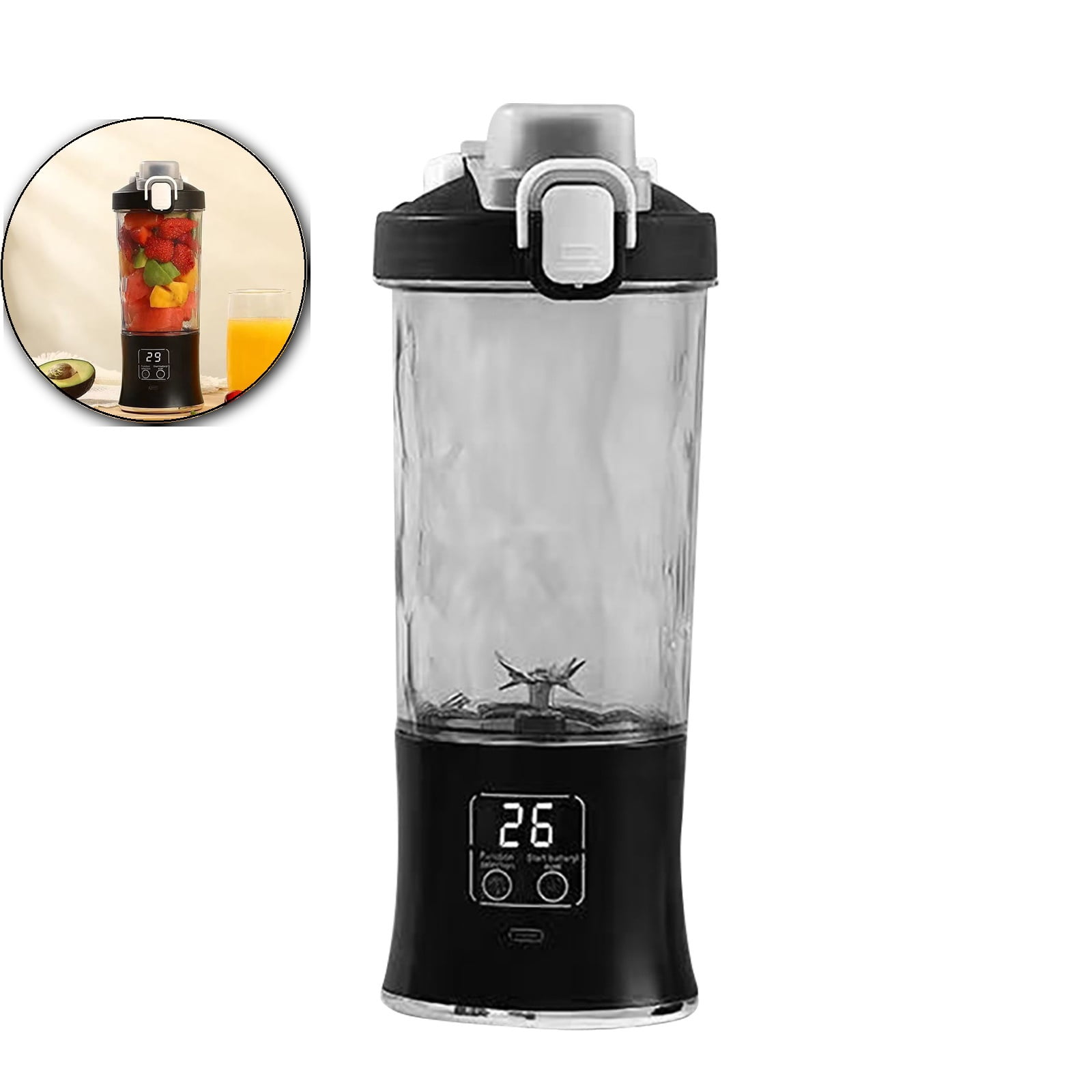 VQPeo Portable USB Rechargeable Blender for Shakes and Smoothies - Compact, Leak-Proof Blender Cup and Bottle