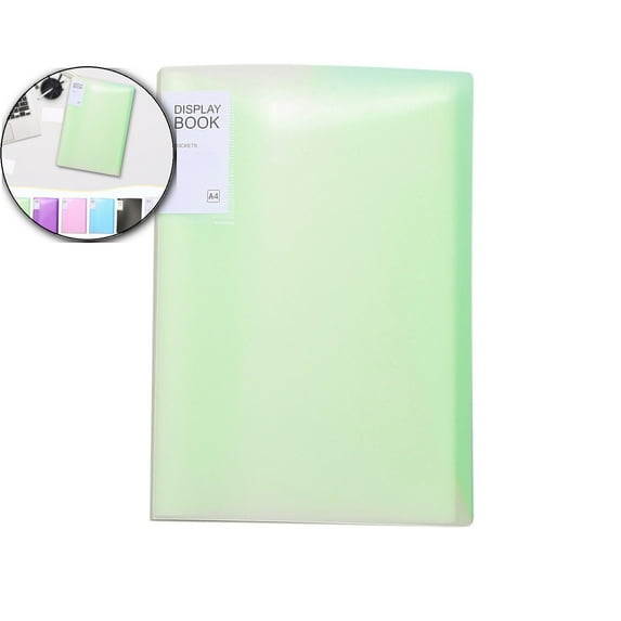 VQPeo Presentation Binder with Clear Plastic Sleeves, A4 Portfolio Folder for Art, Documents, Certificates, Organizer, for Office and Artwork Storage