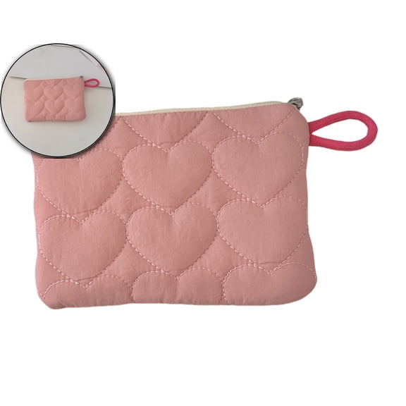 VQPeo Puffy Coin Purse Pouch, Change Holder for Women, Portable Makeup Bag with Zipper, for Travel, Daily Use