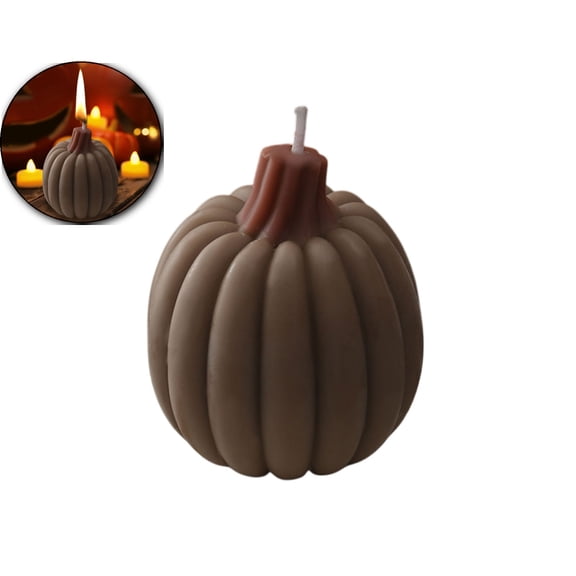 VQPeo Pumpkin Candle, Scented Soy Wax Candle, Ambiance Aromatherapy Candle for Cozy Autumn Evenings & Festive Home Decor