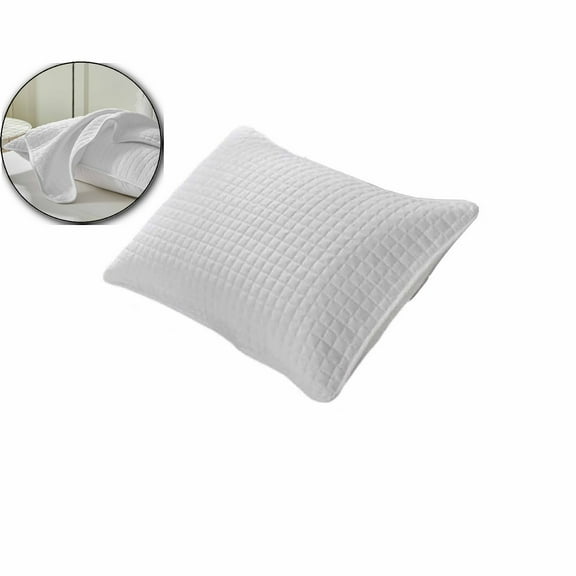 VQPeo Quilted Flannel Pillowcases, 2 Pack Soft Flannel Pillow Covers with Envelope Closure, No Filling