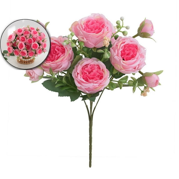 VQPeo Realistic Artificial Peonies - Faux Flower Arrangement for Home Decor, Weddings & Events