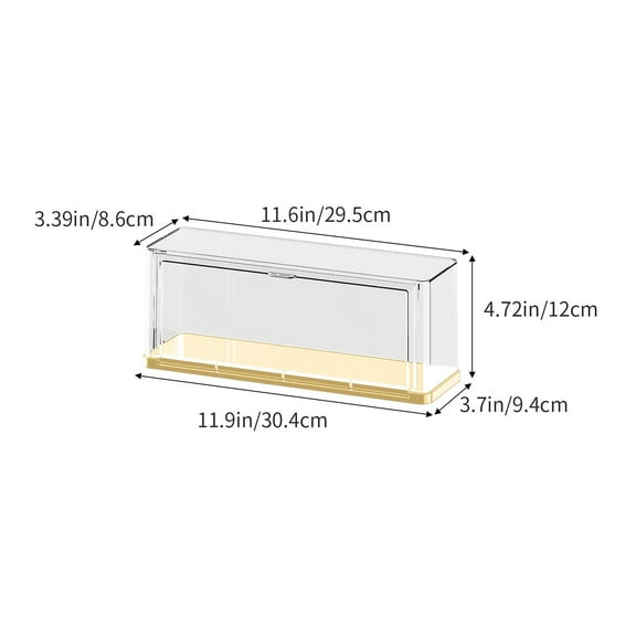 VQPeo Rectangle Acrylic Box - Shelf Organizer Bins, Clear Storage Containers for Candy Party Favors, Bathroom Storage, Makeup Cosmetic Organization