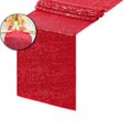 thumbnail image 1 of VQPeo Rectangle Sequin Table Runner, Glitter Table Flag, Table Decoration for Wedding Party Birthday(Red), 1 of 4