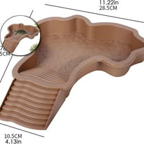 VQPeo Reptile Water Bowl with Ramp - Perfect for Small to XL Reptiles | Durable & Easy to Clean Water Dish
