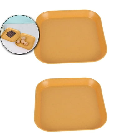 VQPeo Reusable Mini Dinner Plates,2 Pcs Spit Bone Dish, Fruit Salad Plates, Lightweight and Easy to Carry