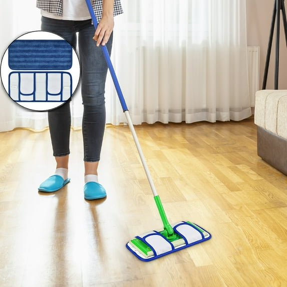VQPeo Reusable Mop Refills, Microfiber PowerMop Pad, Washable Wet Mopping Cloths for Multi-Surface Floors, All Types of Floors Cleaning
